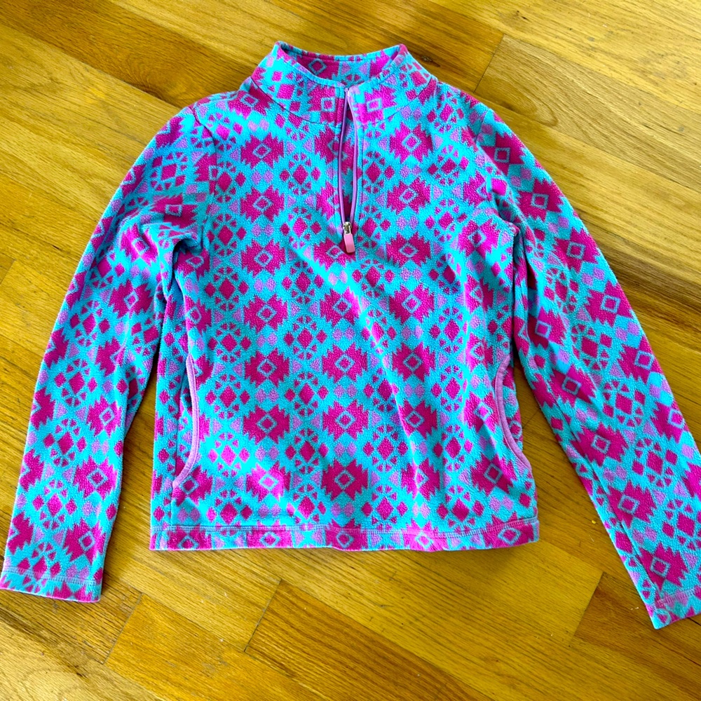 Fleece sweater with zipper size 14 (fits like a size 12)